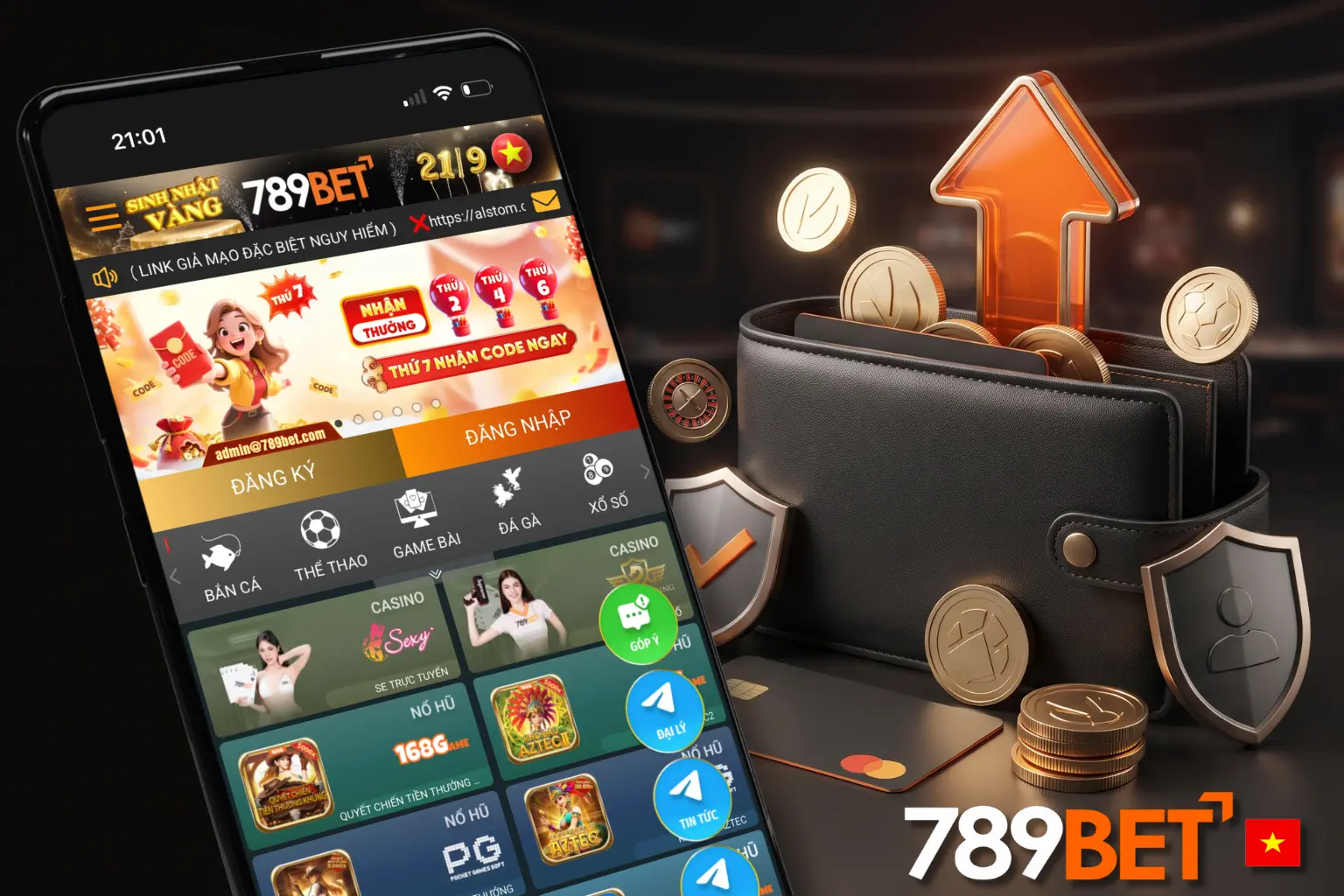 Rút tiền 789BET an toàn sau bước xác minh